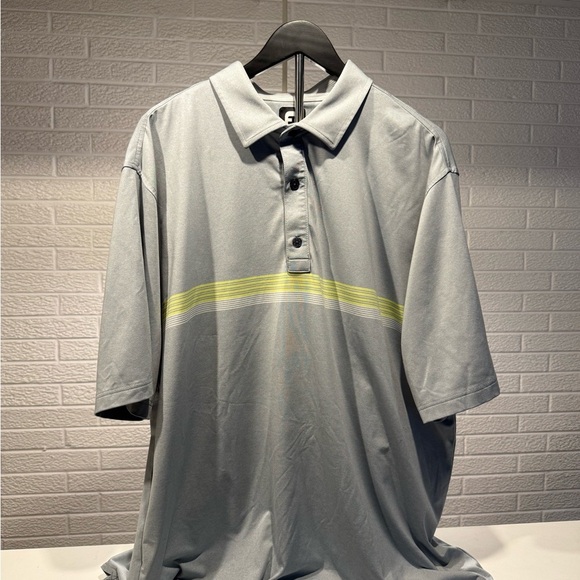 FootJoy Men's Light Gray Button Down Shirt - Picture 2 of 5